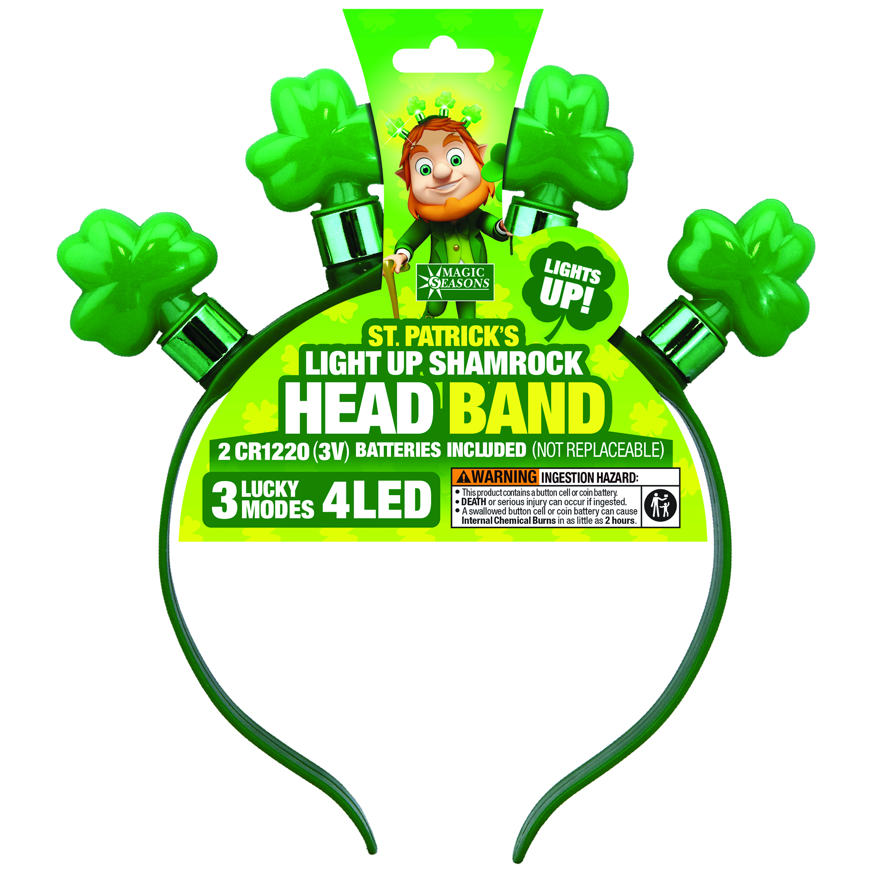 St. Patricks Day 4 LED Headband